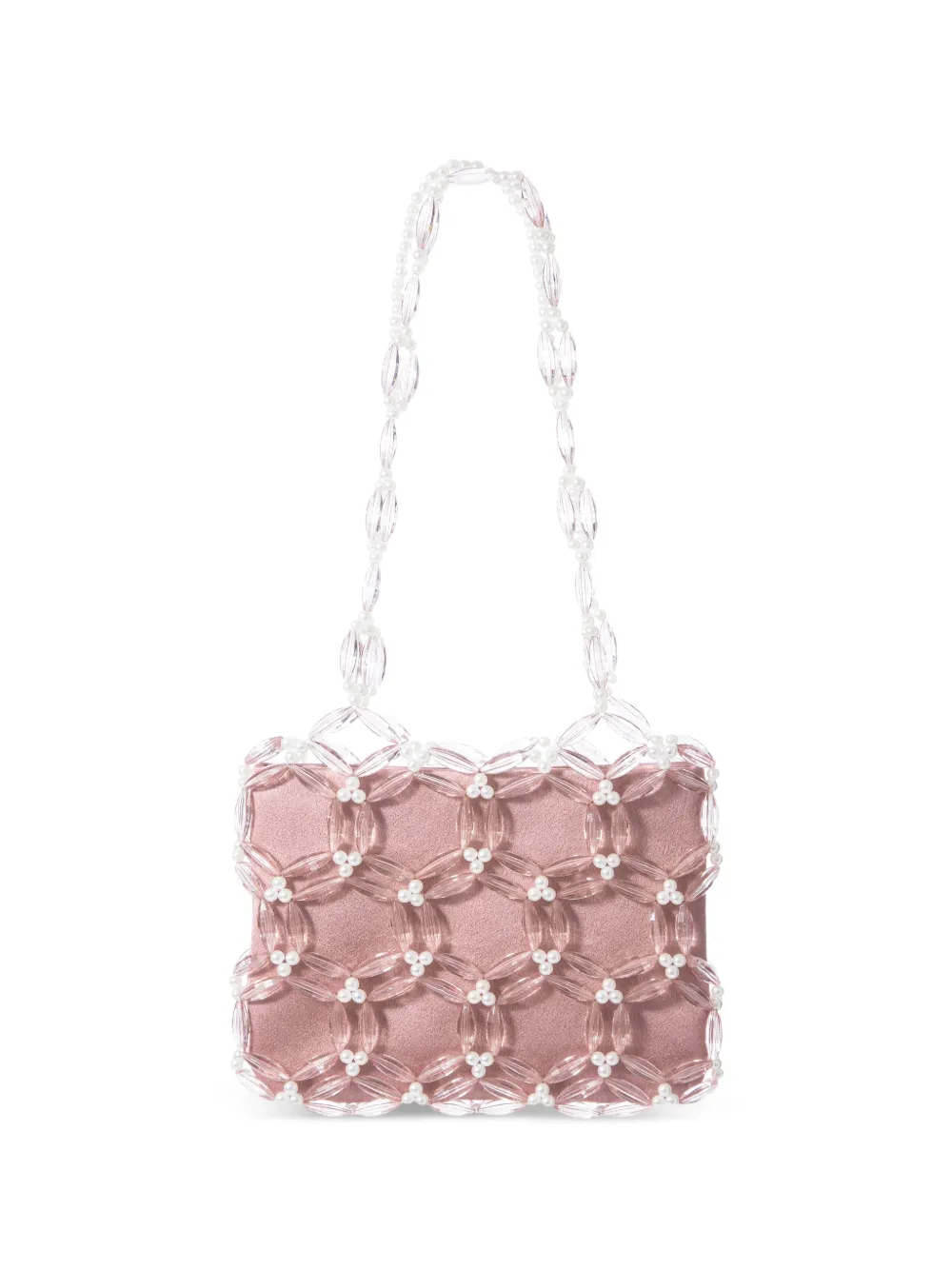 0711 Camila bead-embellished tote bag - Bianco