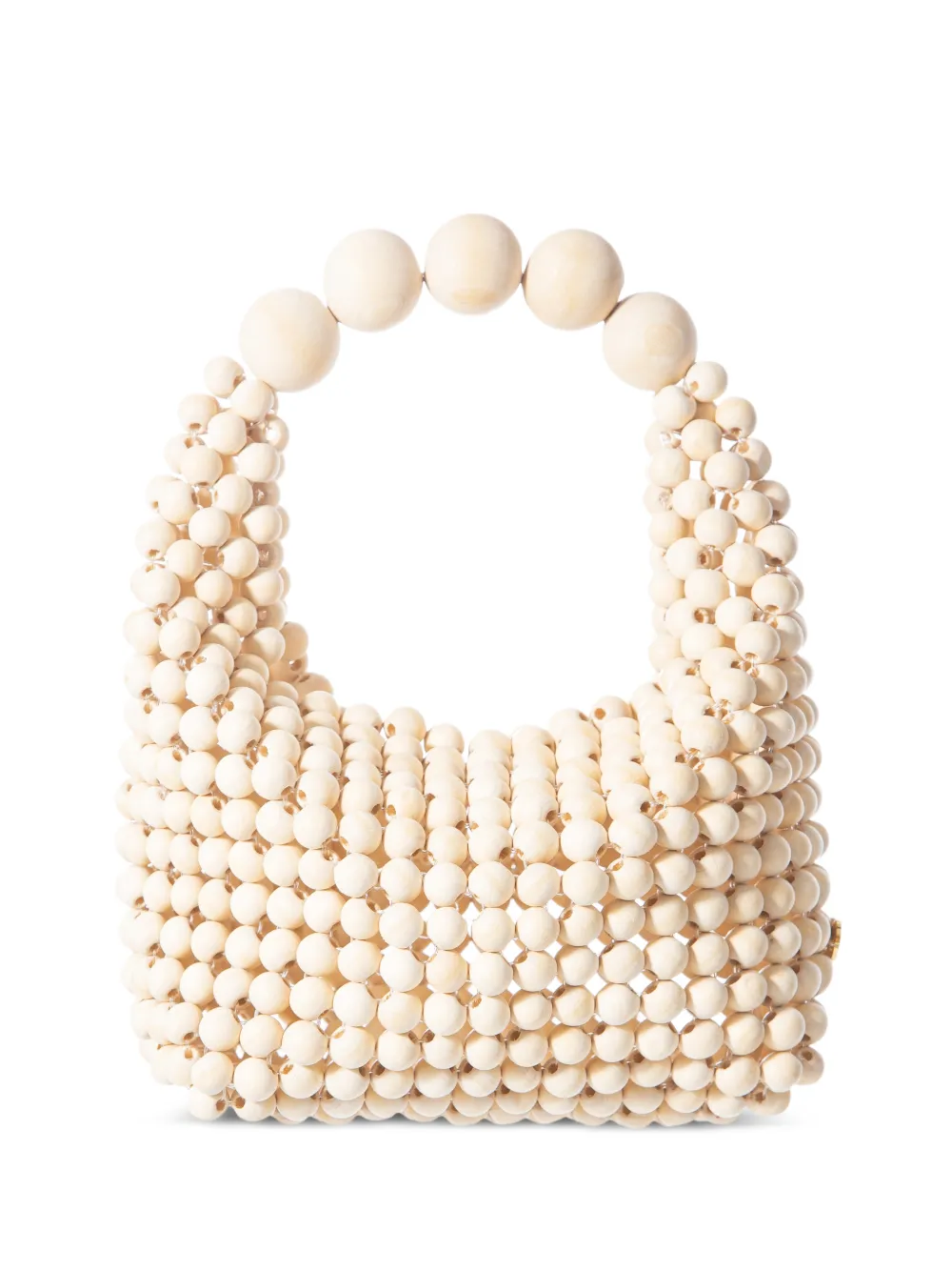 0711 Jodie beaded tote bag - Toni neutri