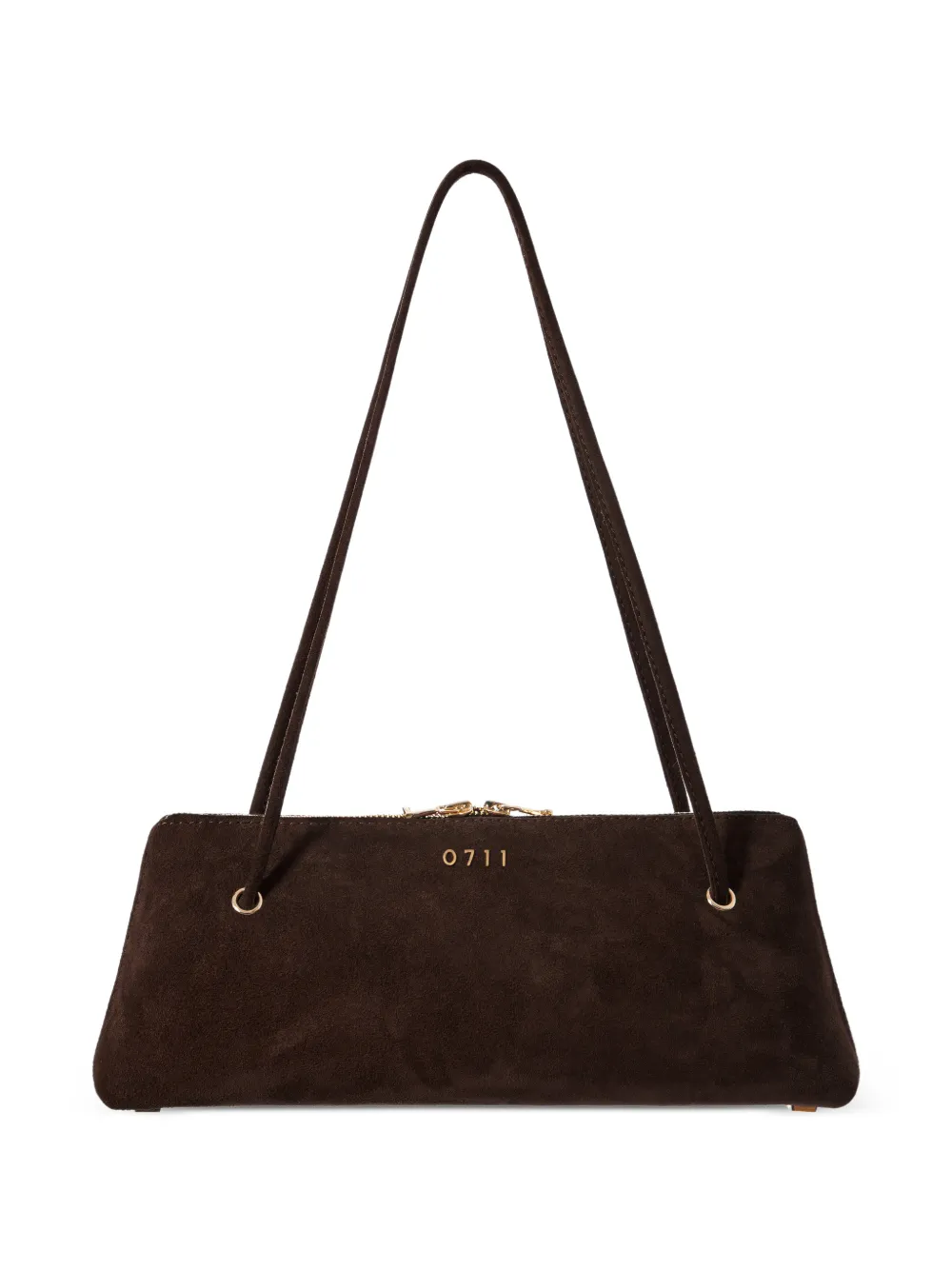 0711 Leslie suede shoulder bag - Marrone