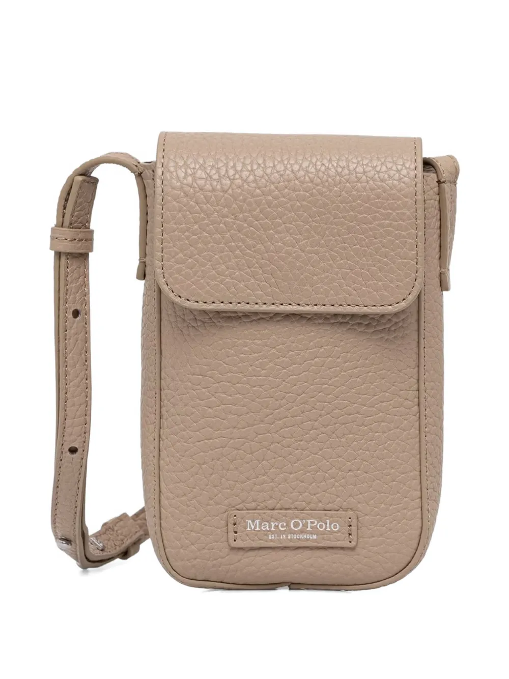 Marc O'Polo grainy leather phone bag - Toni neutri