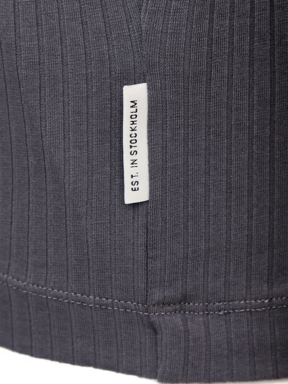 Marc O'Polo Ribgebreid poloshirt Grijs