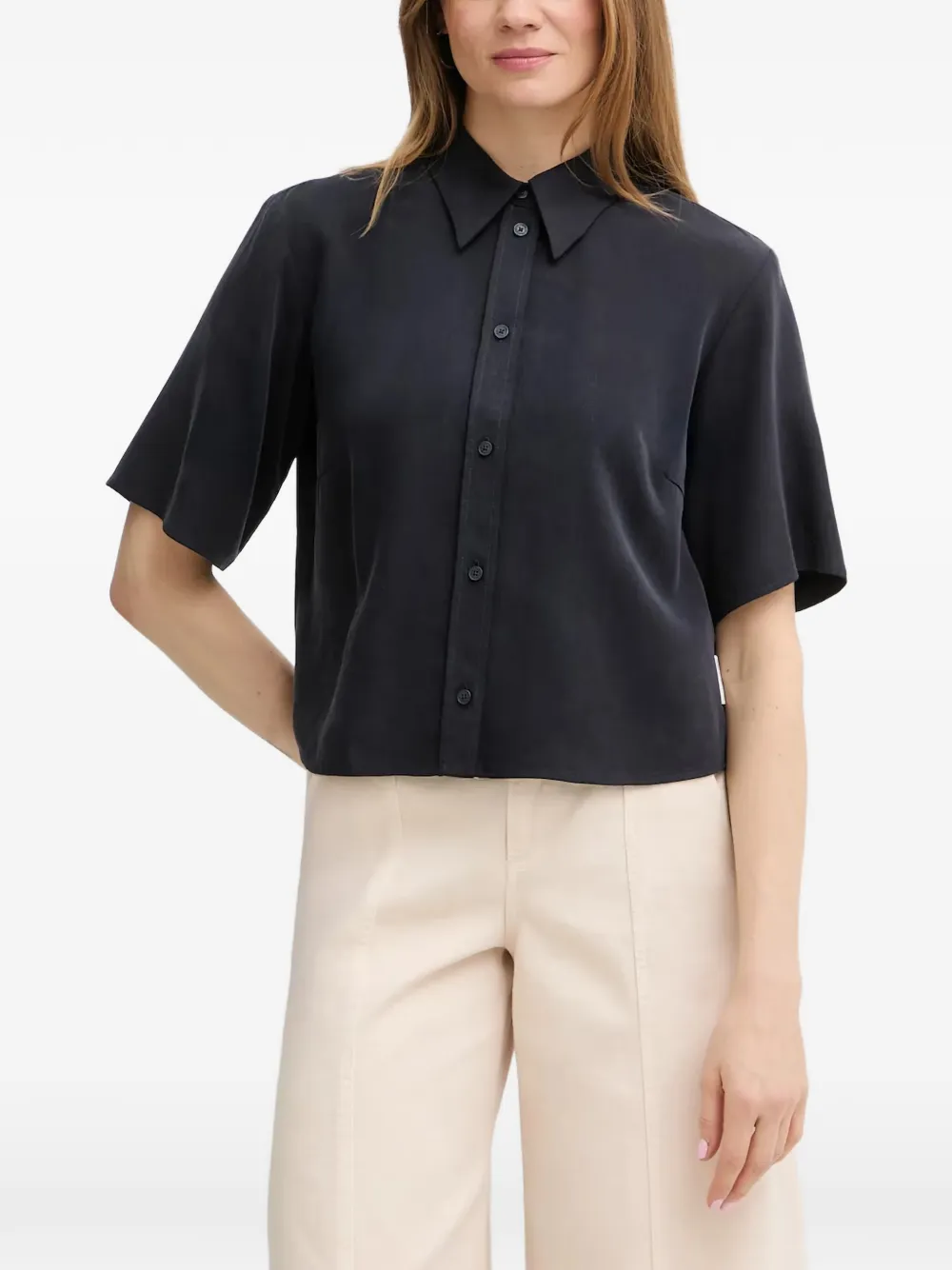 Marc O'Polo short-sleeve button-down shirt - Blau