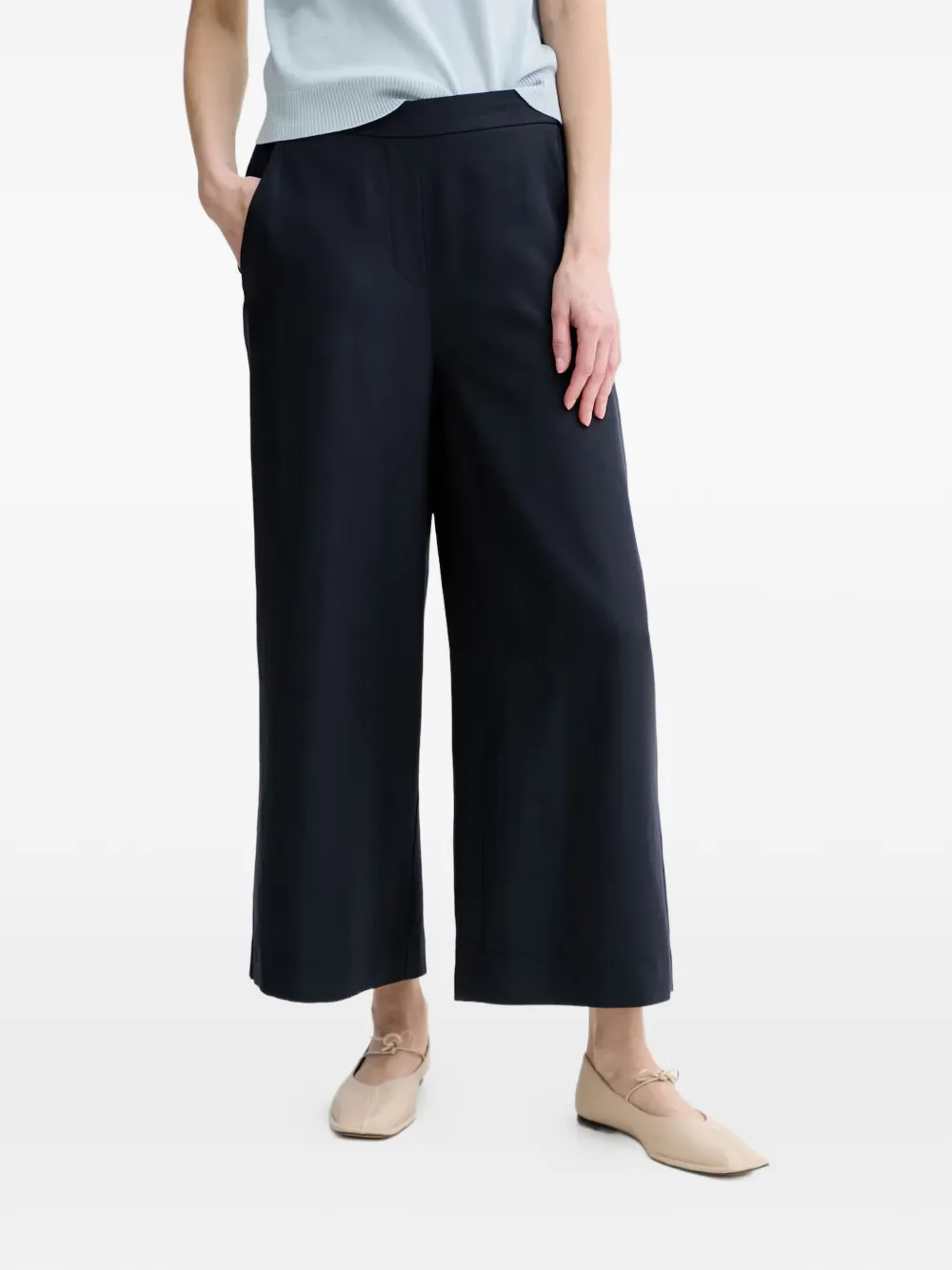 Marc O'Polo Margo elasticated-waist wide-leg trousers - Blu