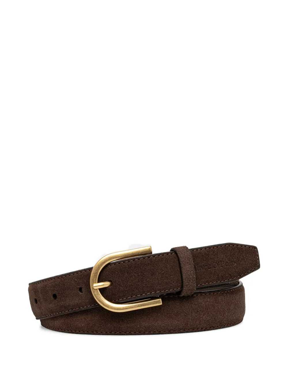 Marc O'Polo suede horseshoe-buckle belt - Marrone
