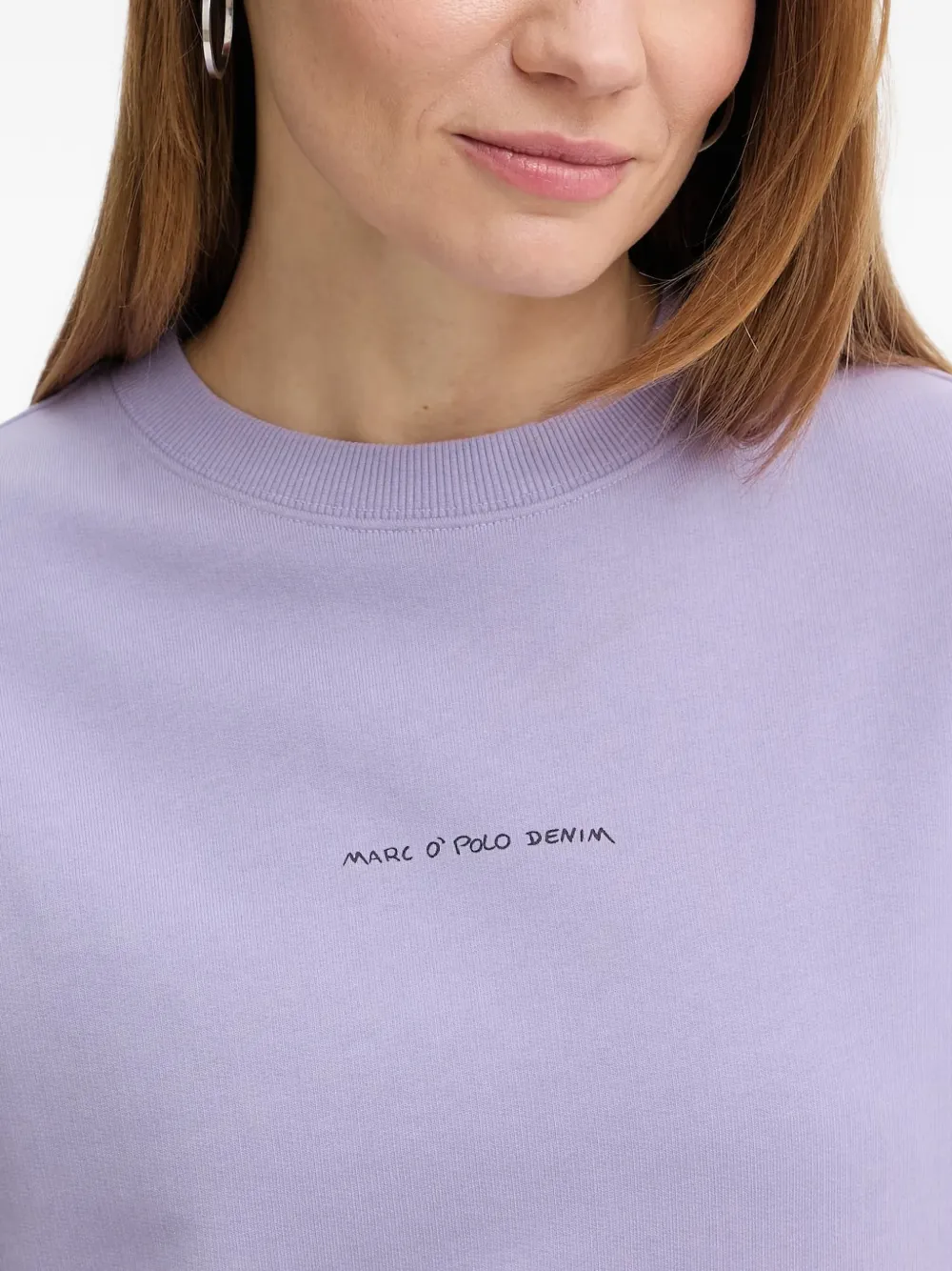 Marc O'Polo Trui met grafische print en logo-print Paars