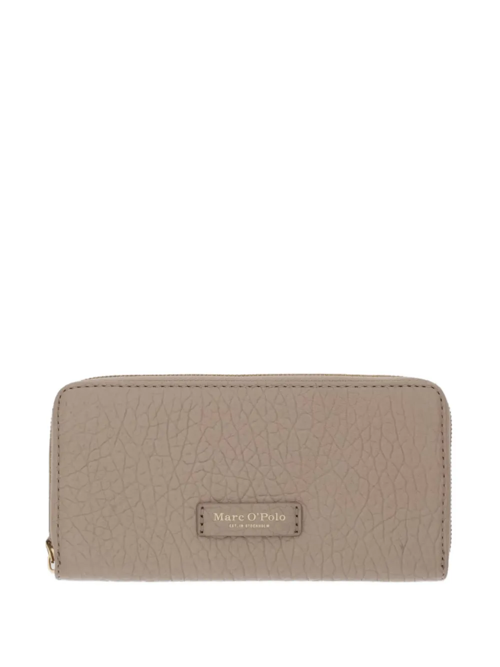 Marc O'Polo logo-patch pebbled-effect wallet - Toni neutri