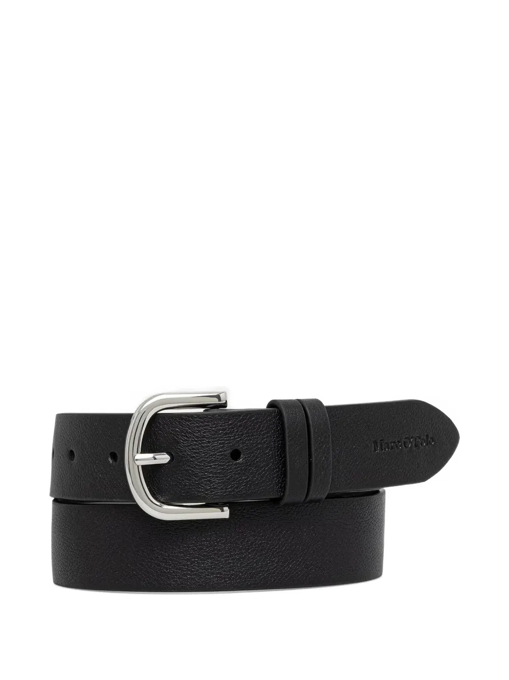 Marc O'Polo grainy leather belt - Nero