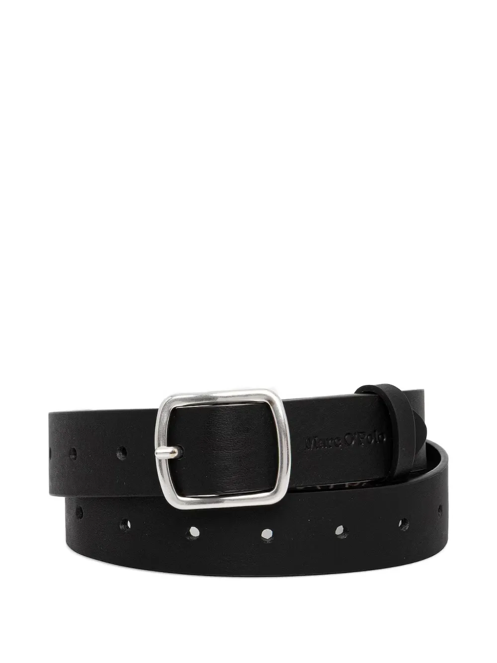 Marc O'Polo logo-debossed leather belt - Nero