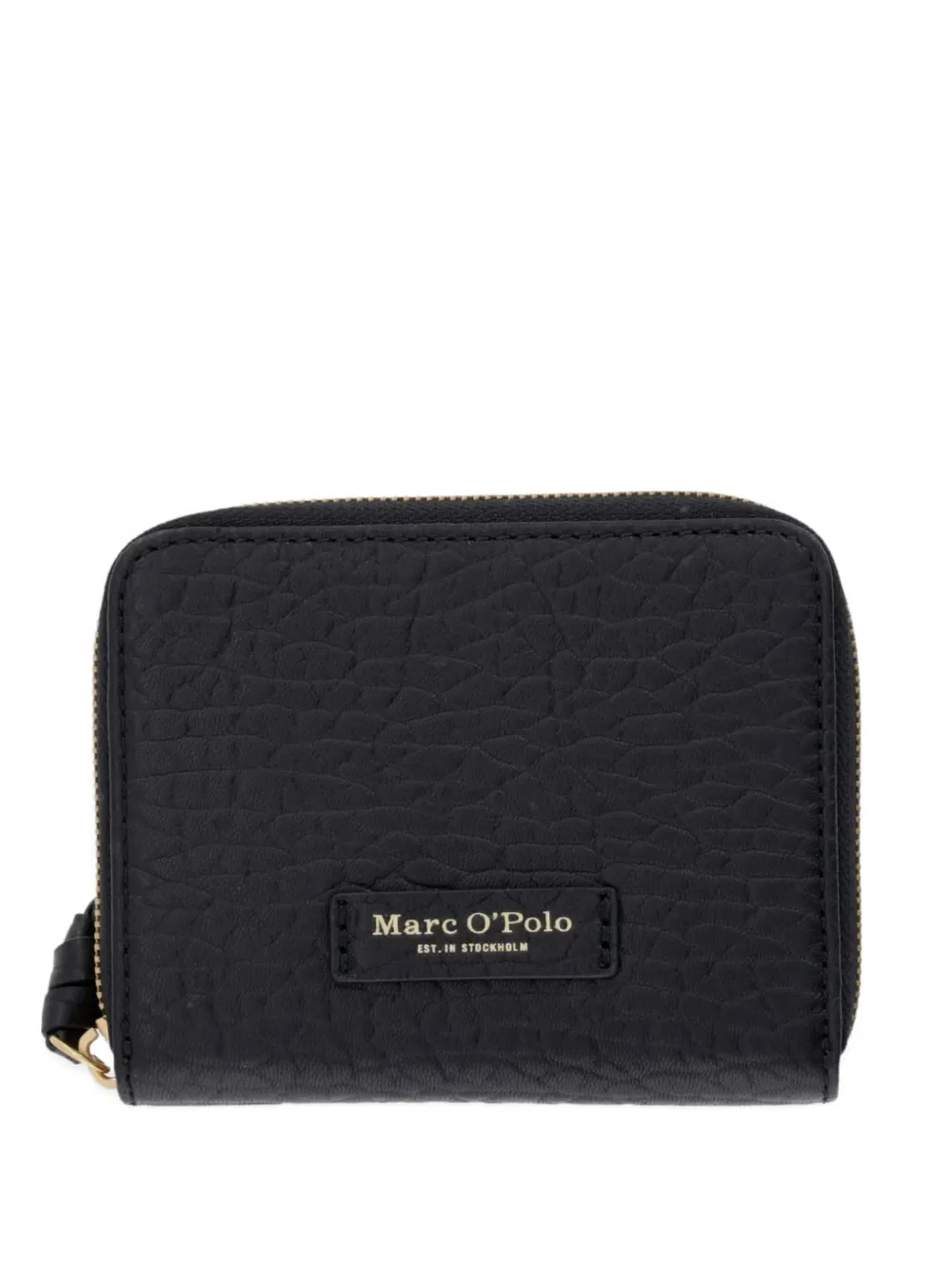 Marc O'Polo grainy leather wallet - Nero