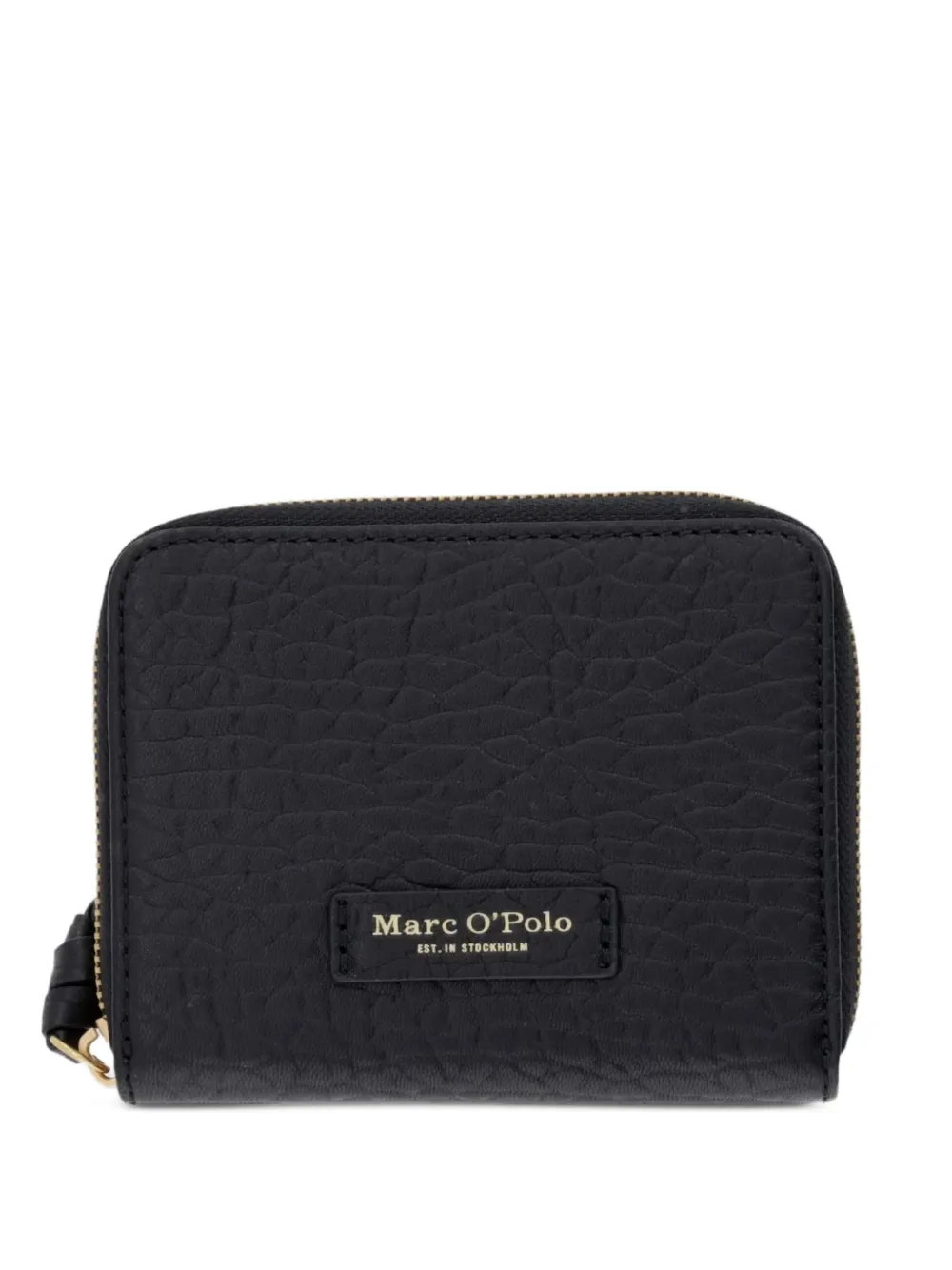 Marc O'Polo grainy leather wallet - Nero