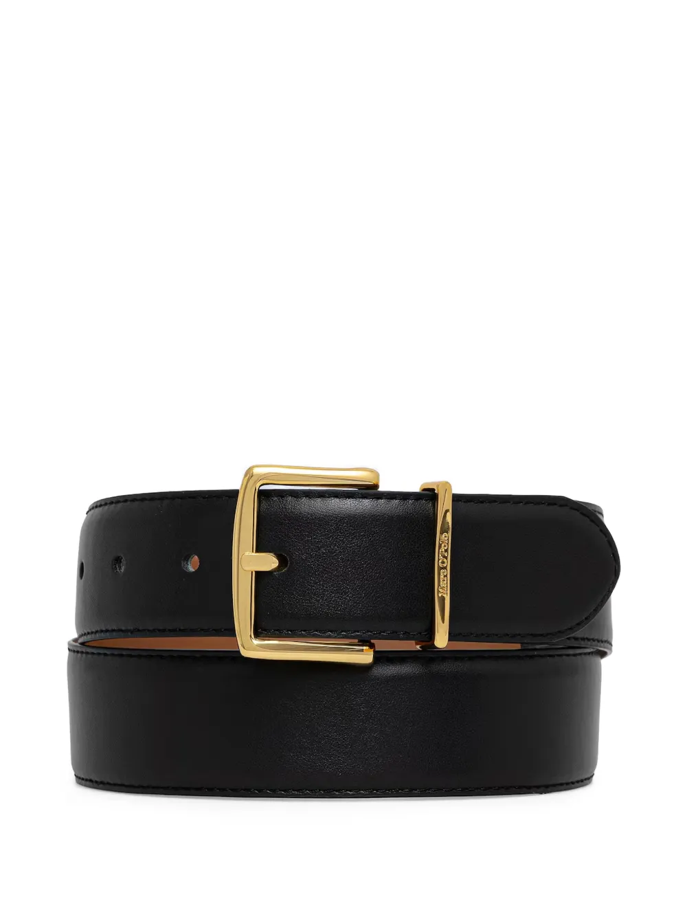 Marc O'Polo logo-engraved leather belt - Nero