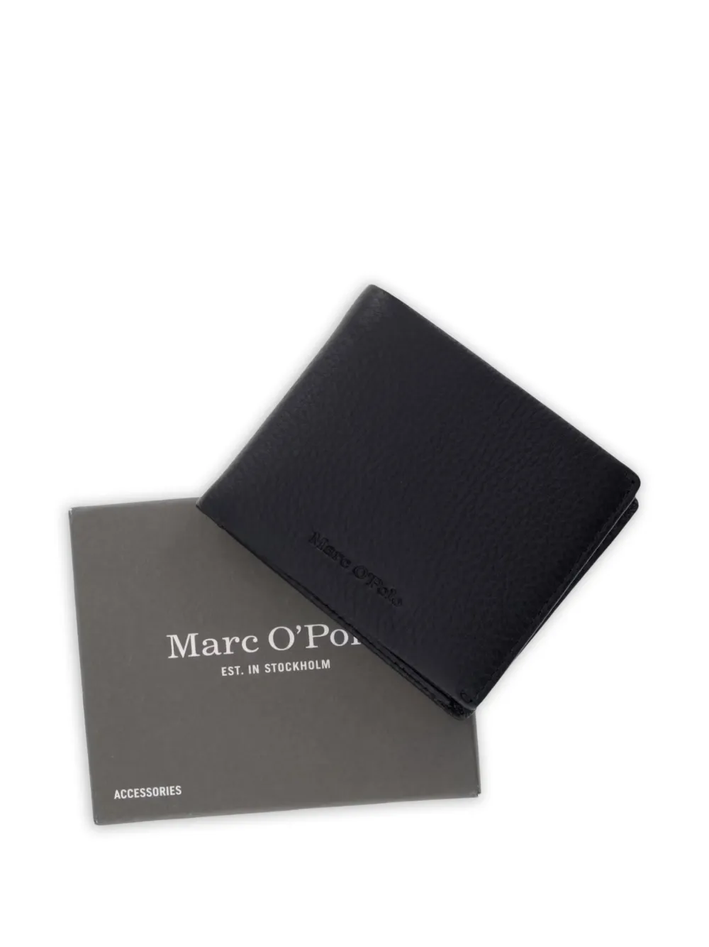 Marc O'Polo Portemonnee met logo-reliëf Zwart