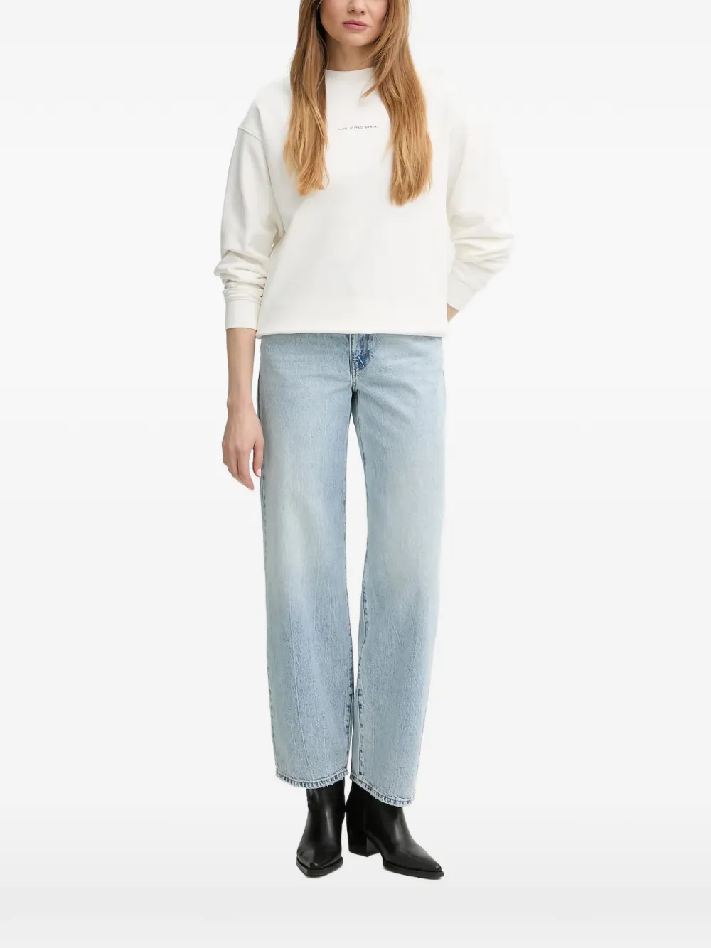 Marc O'Polo oversized cotton sweatshirt - Nude