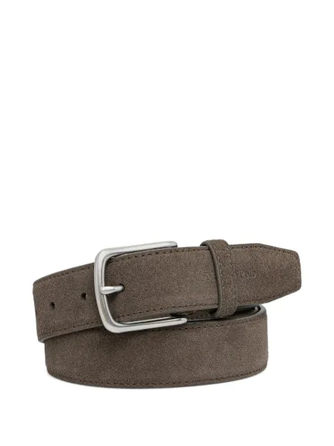 Marc O'Polo suede logo-debossed belt