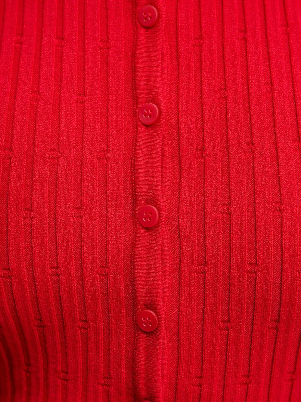 Marc O'Polo Ribgebreide jurk Rood