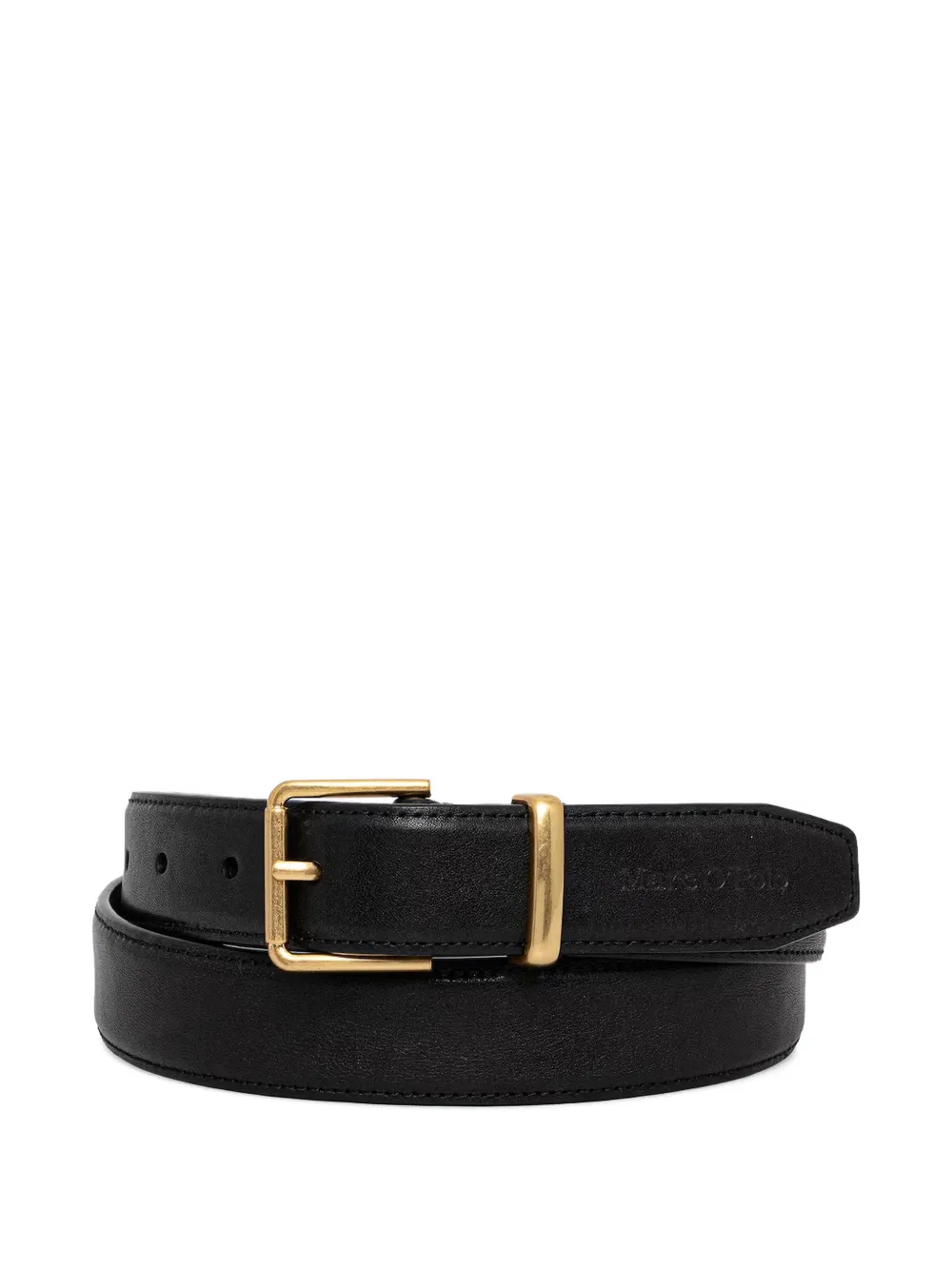 Marc O'Polo logo-debossed buckle-fastening belt - Schwarz