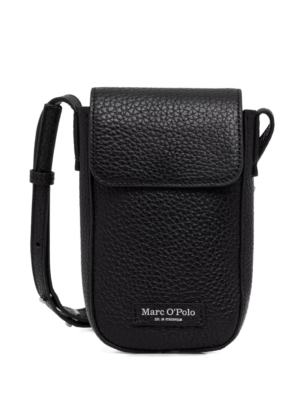 Marc O'Polo grained-leather phone bag - Nero