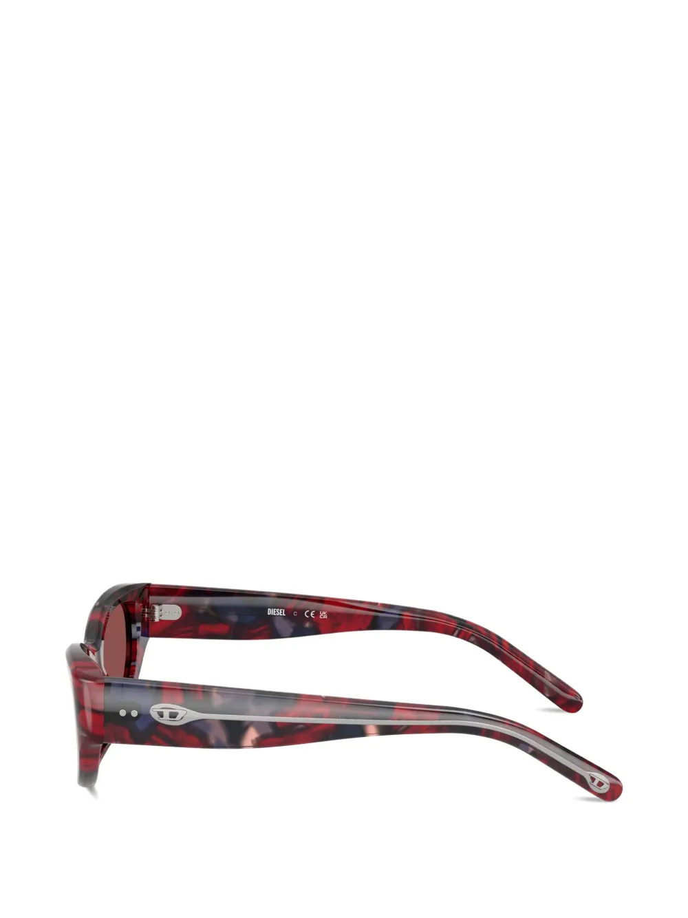Diesel Zonnebril met cat-eye montuur Rood