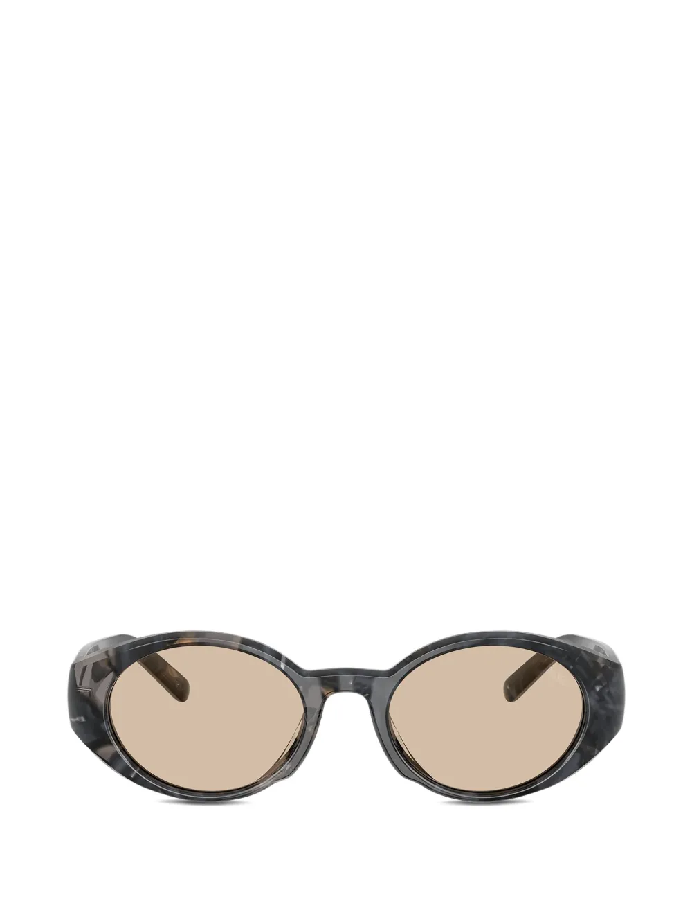 Diesel tortoiseshell-effect oval-frame sunglasses - Grigio
