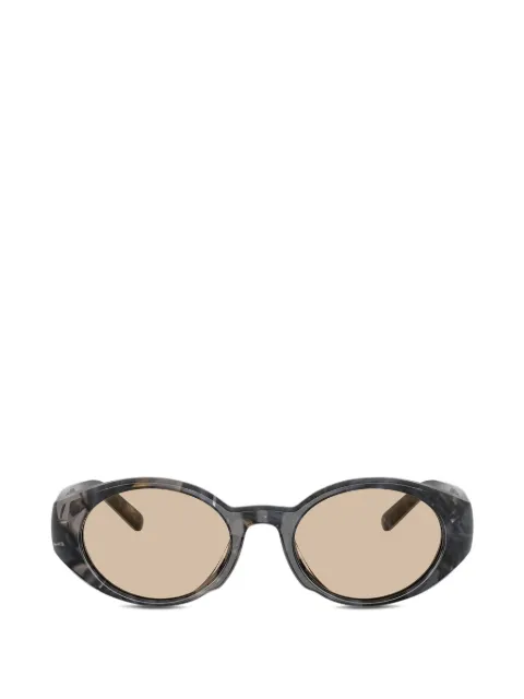Diesel tortoiseshell-effect oval-frame sunglasses