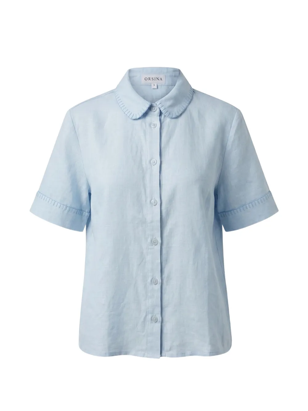 orsina embroidered short-sleeved shirt - Blau