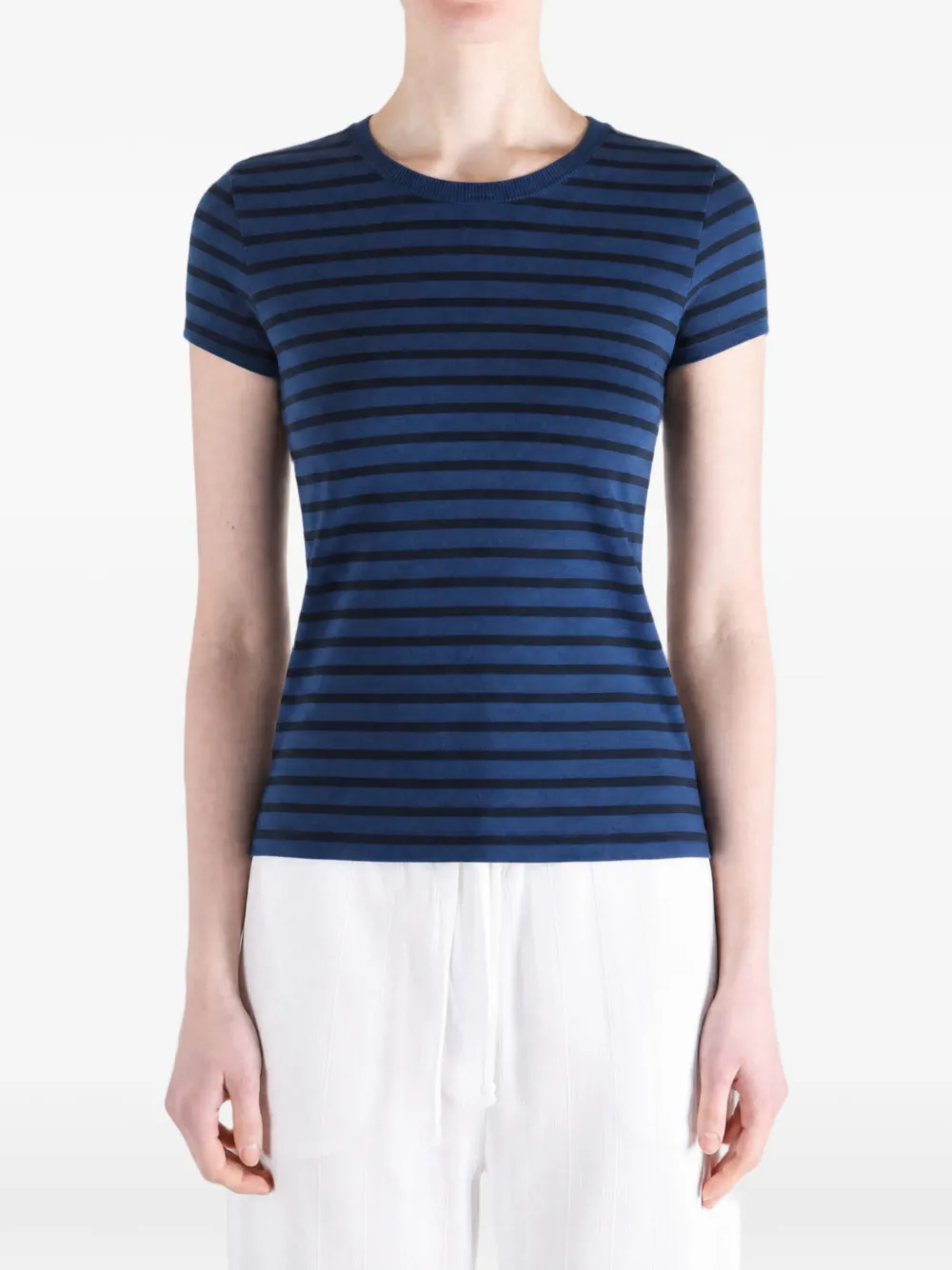  Auralee Camiseta A Rayas - Azul 