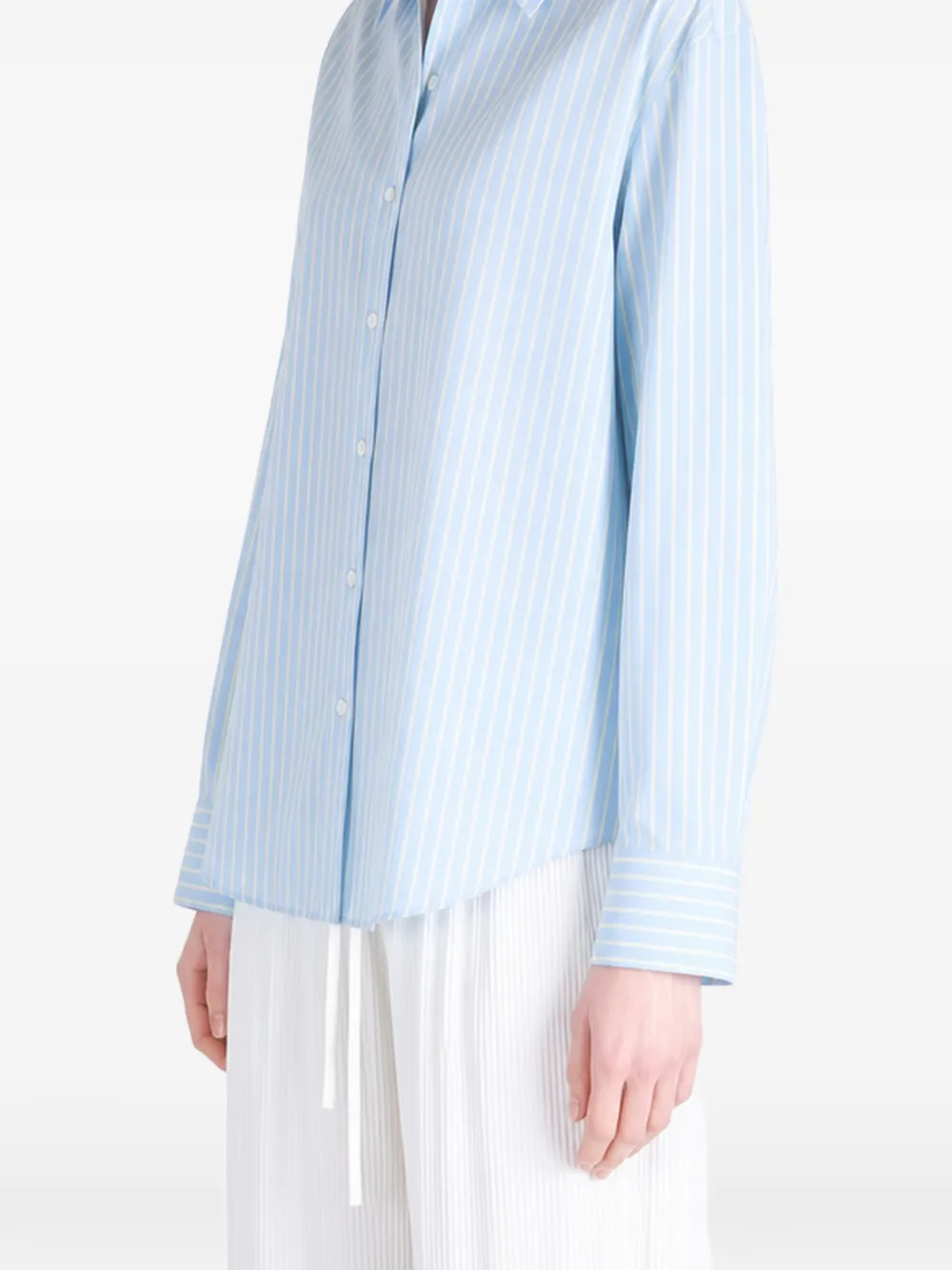  Auralee Camisa A Rayas - Azul 