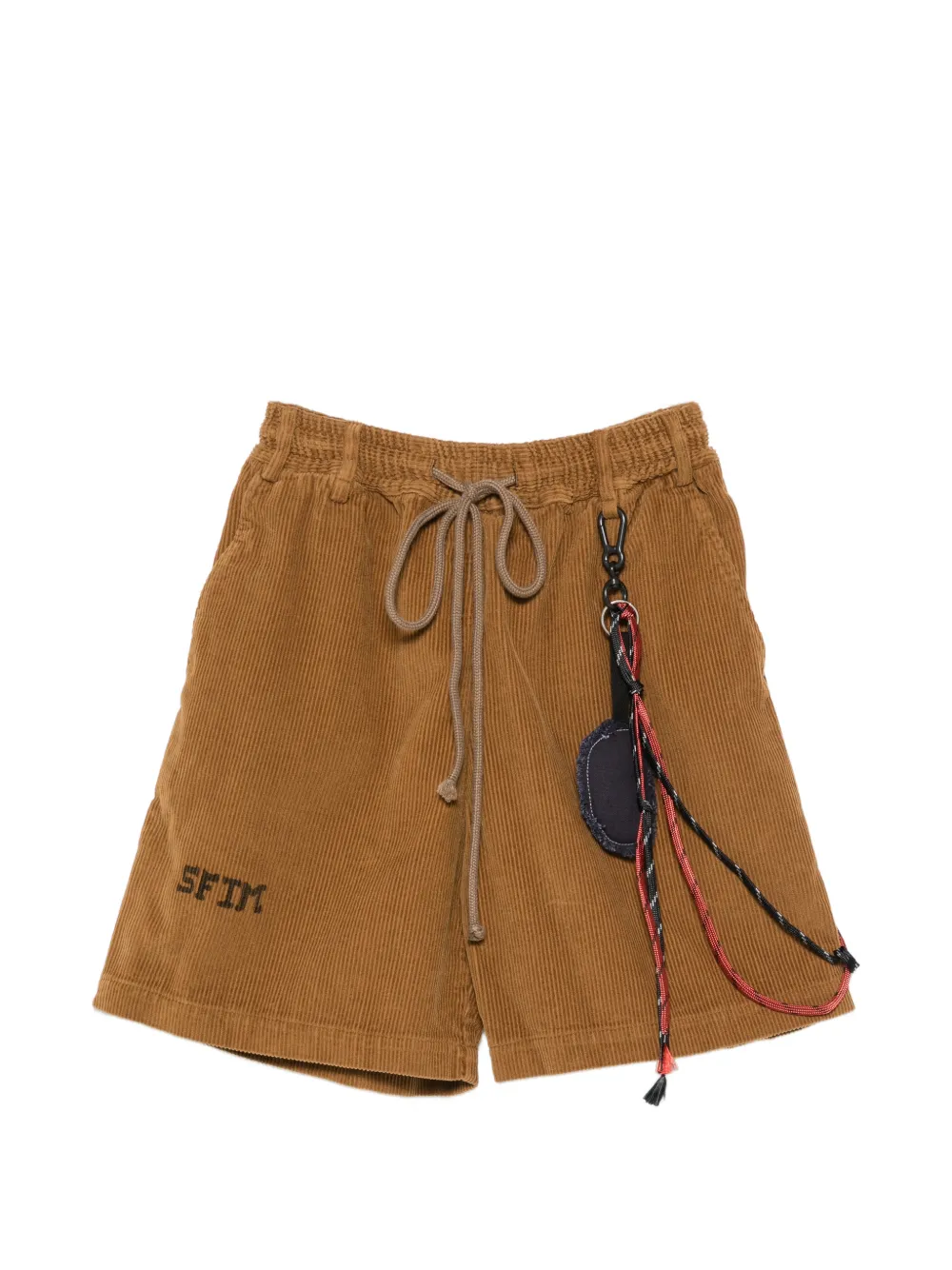 Song For The Mute Shorts a coste con ricamo - Marrone