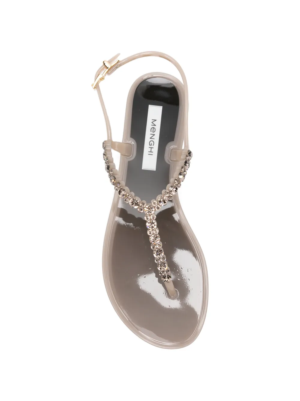 MENGHI Sandalen verfraaid met kristallen Beige