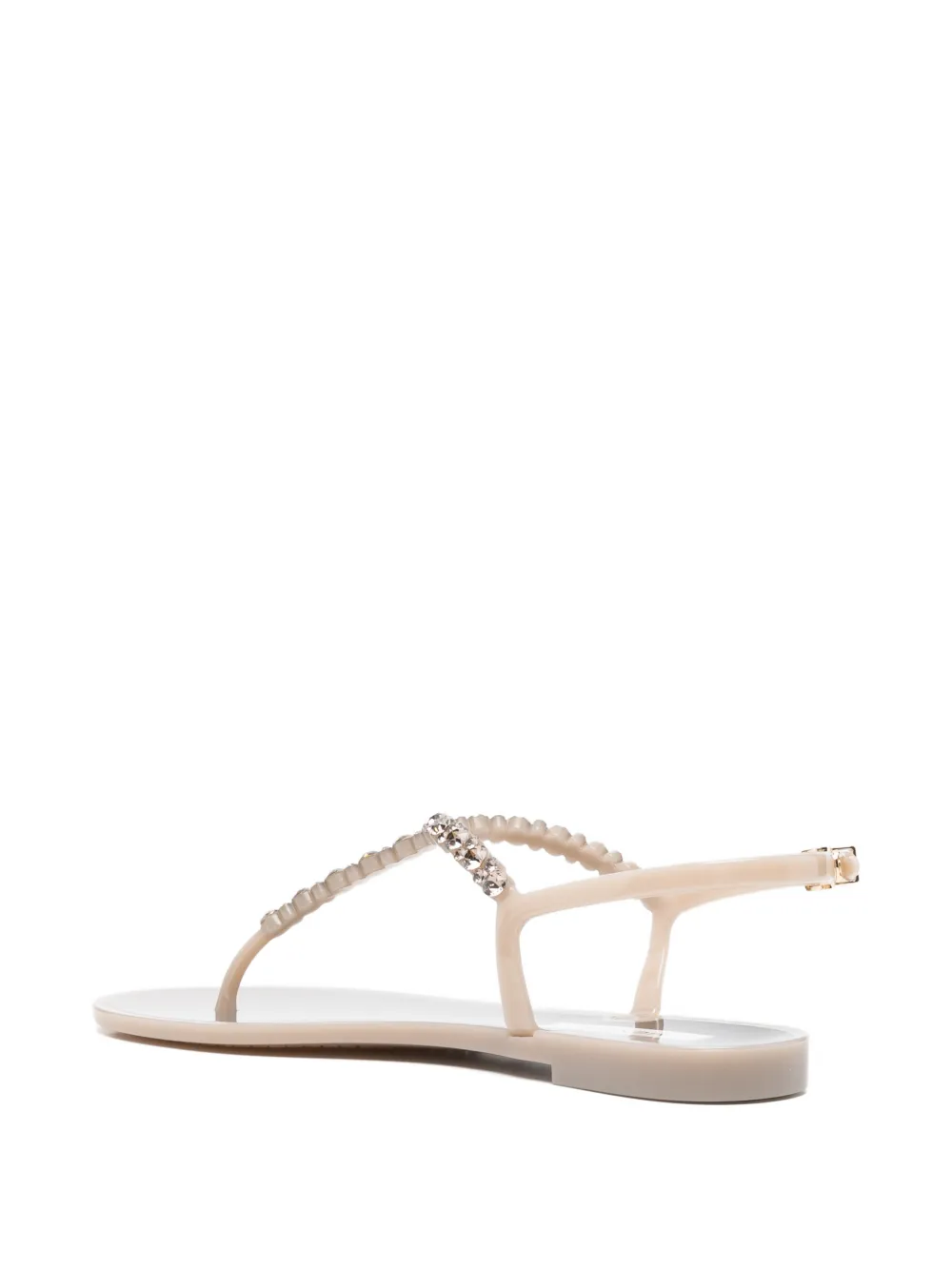 MENGHI Sandalen verfraaid met kristallen Beige