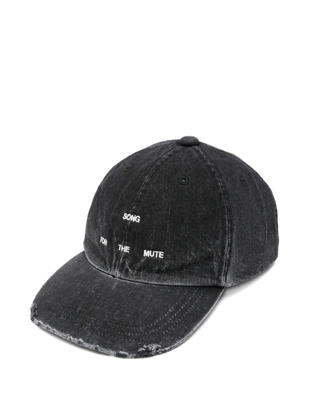 Song For The Mute distressed embroidered-logo baseball cap - Nero