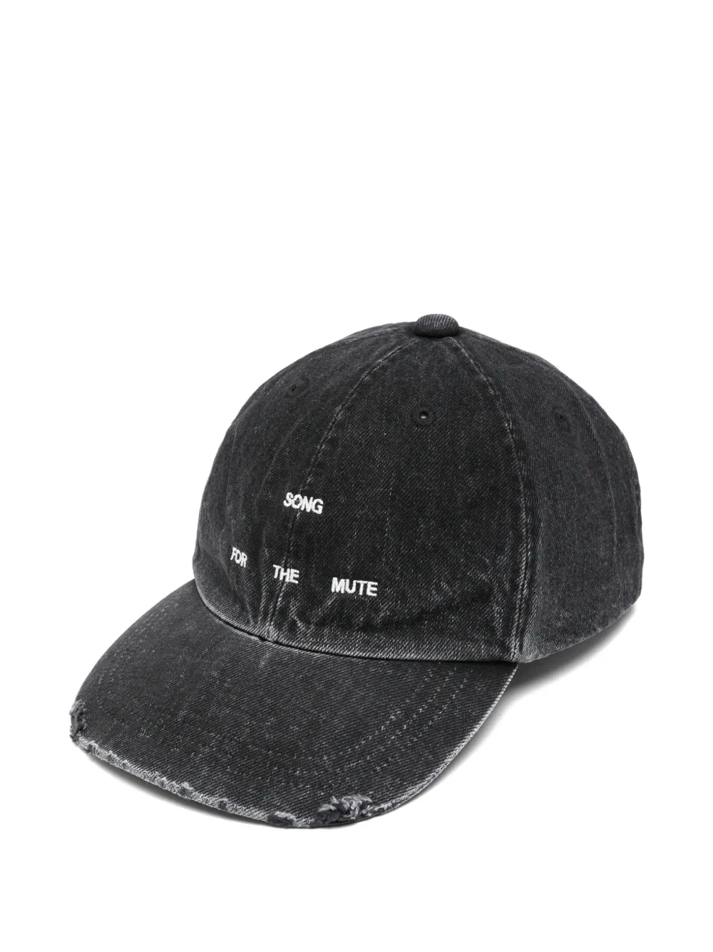 Song For The Mute distressed embroidered-logo baseball cap - Nero
