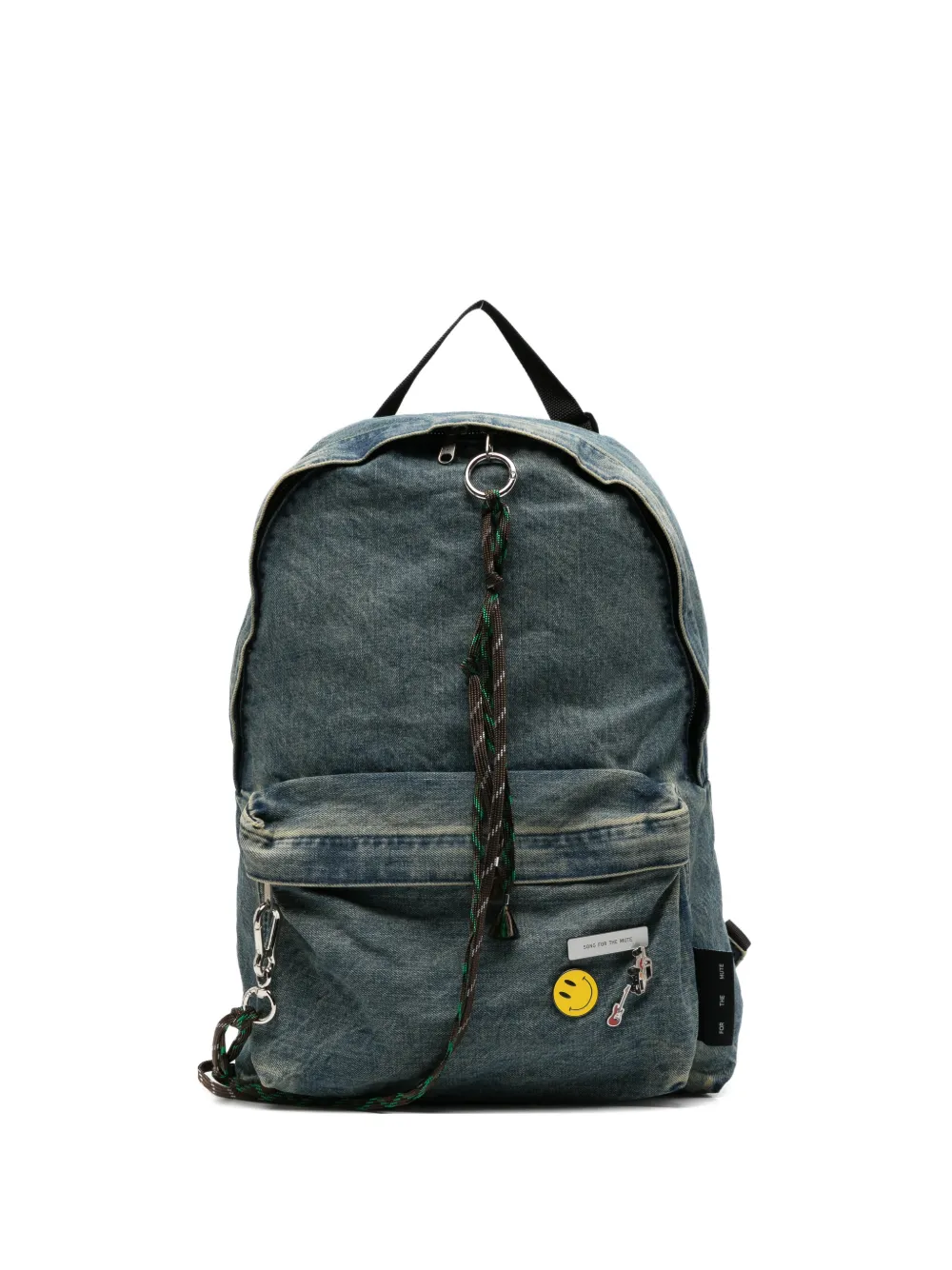 Song For The Mute faded denim backpack - Blu