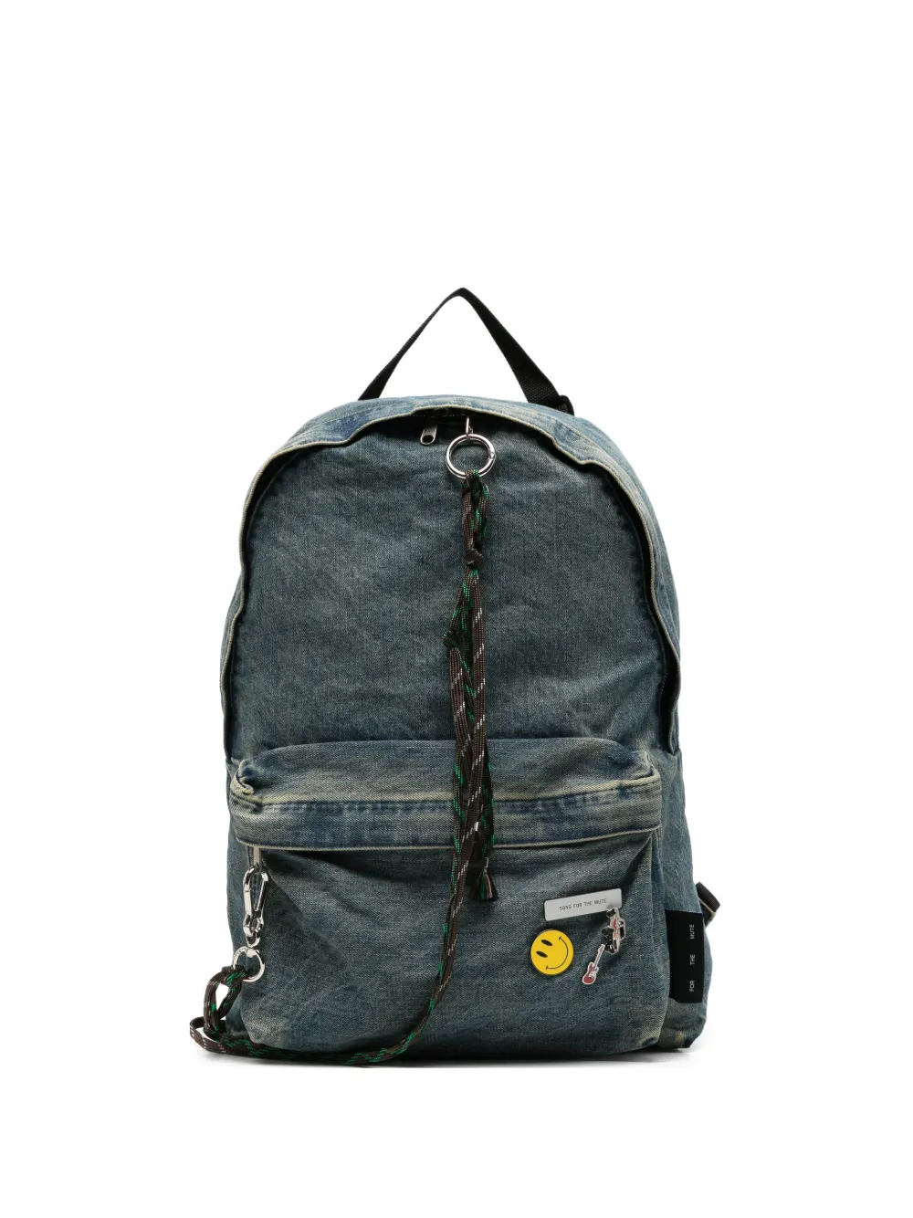 Song For The Mute faded denim backpack - Blu