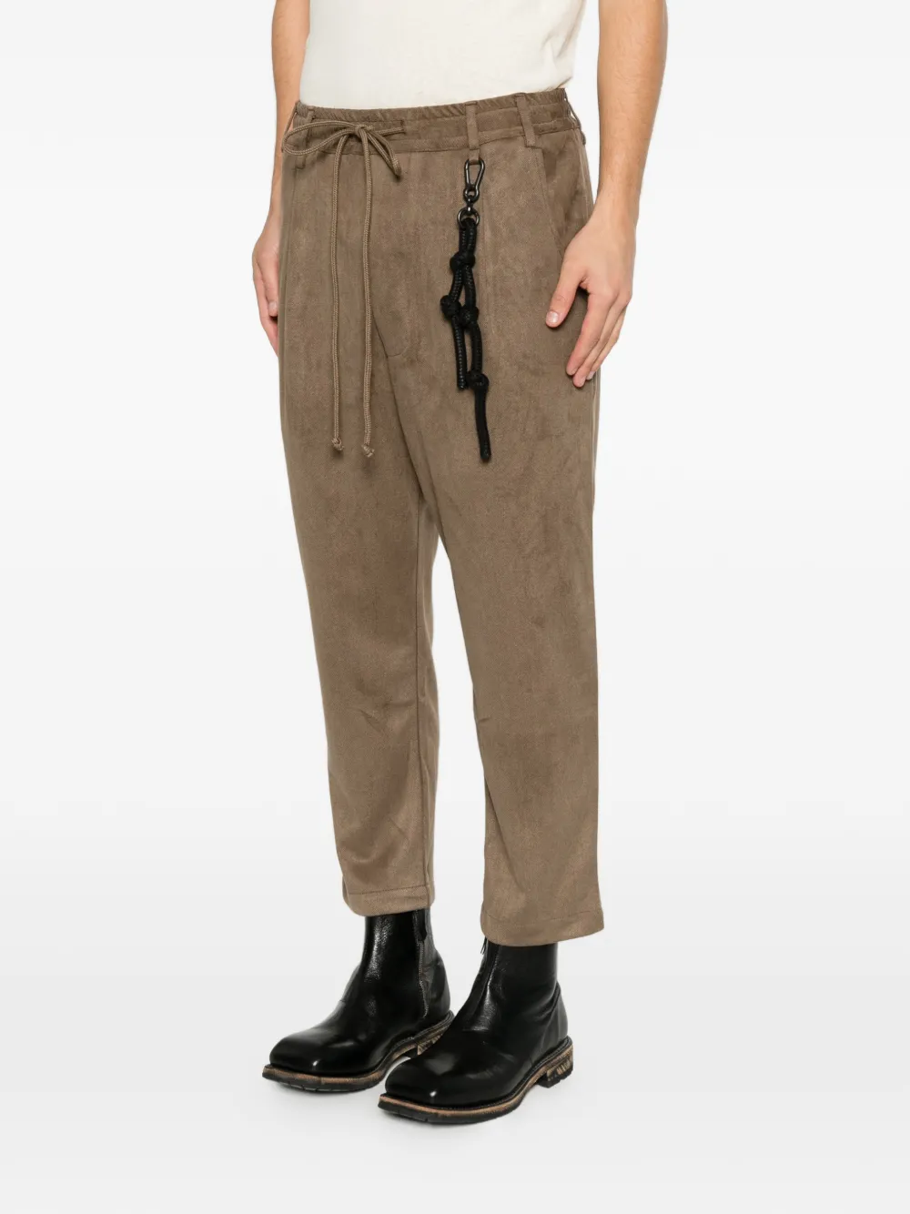 Song For The Mute Broek met trekkoordtaille en touwdetail Bruin