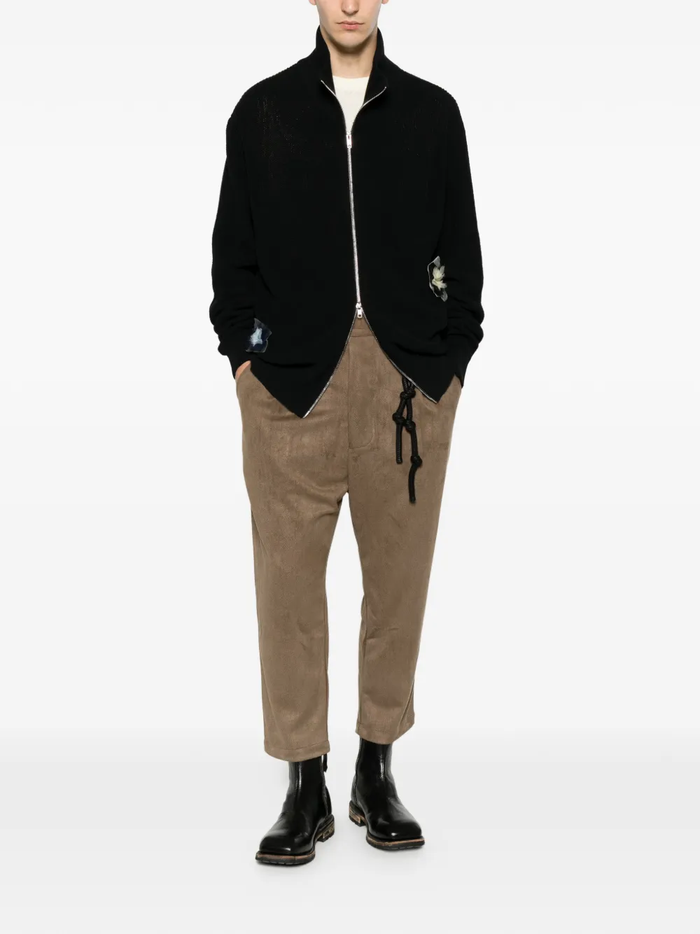 Song For The Mute Broek met trekkoordtaille en touwdetail Bruin