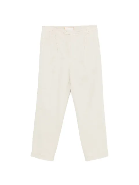 BONHEUR belt-loop pleated trousers