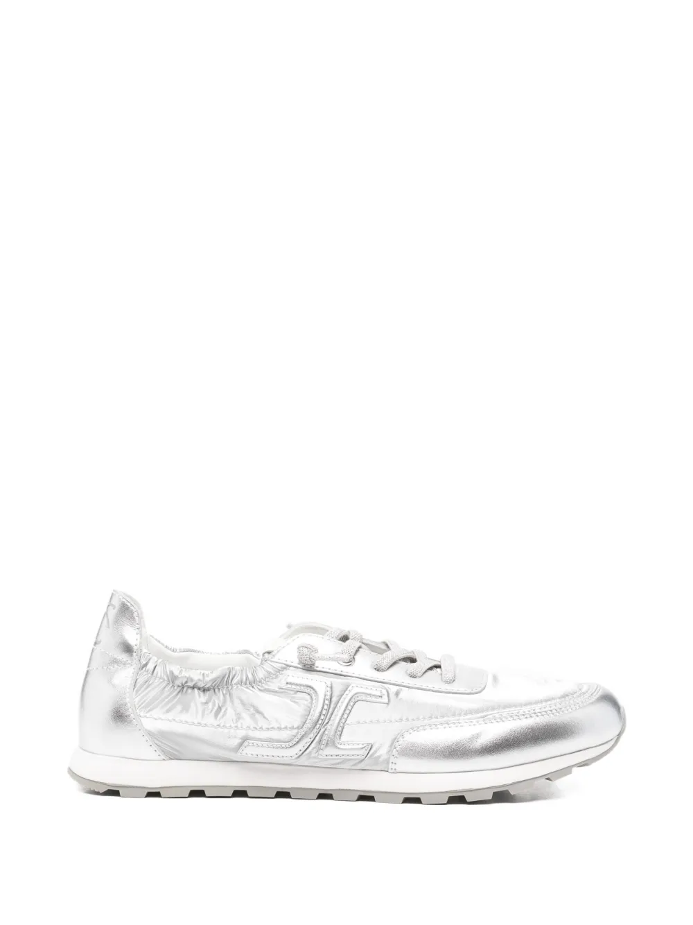 Candice Cooper metallic-finish panelled sneakers Zilver