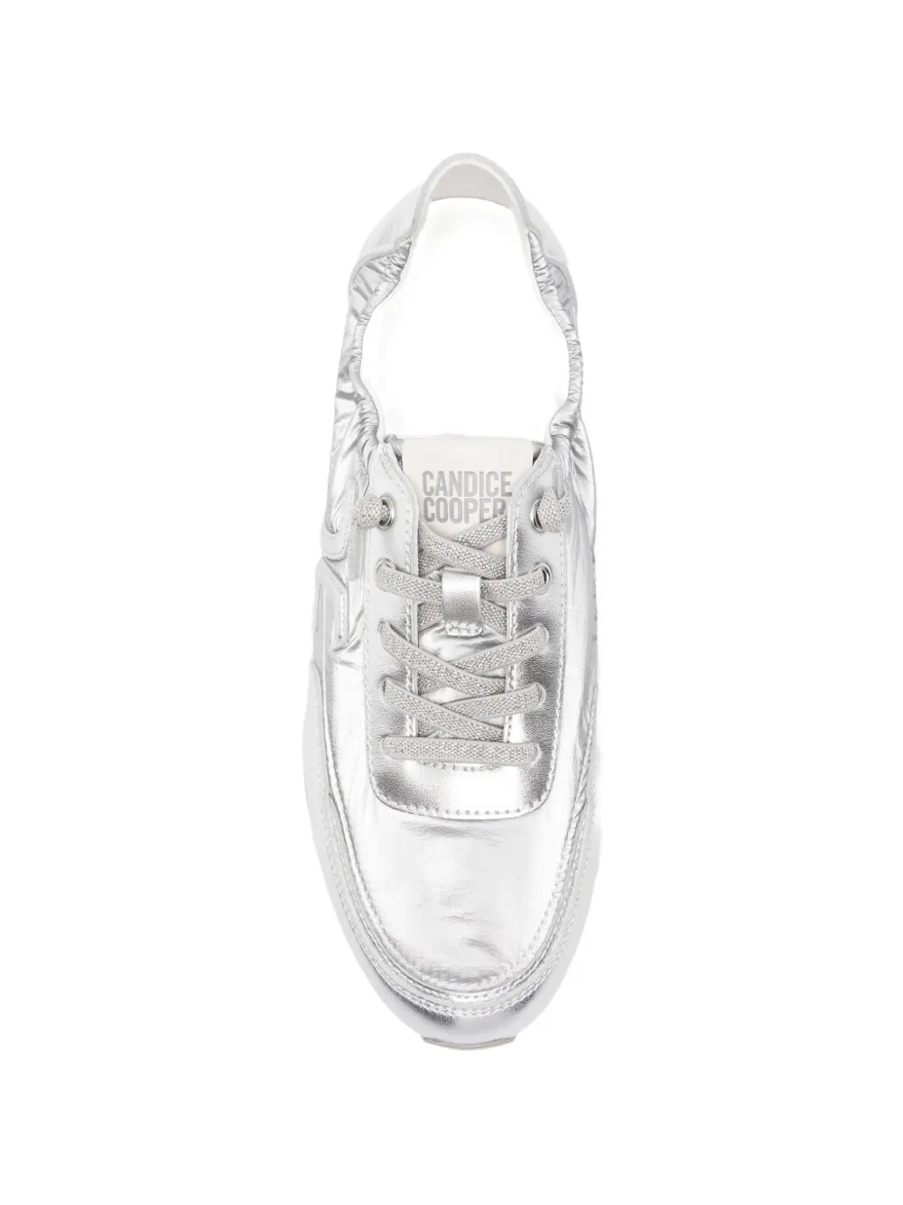 Candice Cooper metallic-finish panelled sneakers Zilver