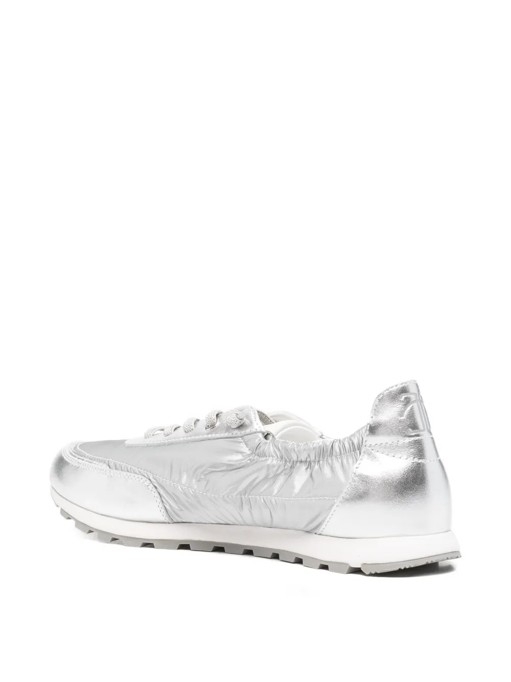 Candice Cooper metallic-finish panelled sneakers Zilver