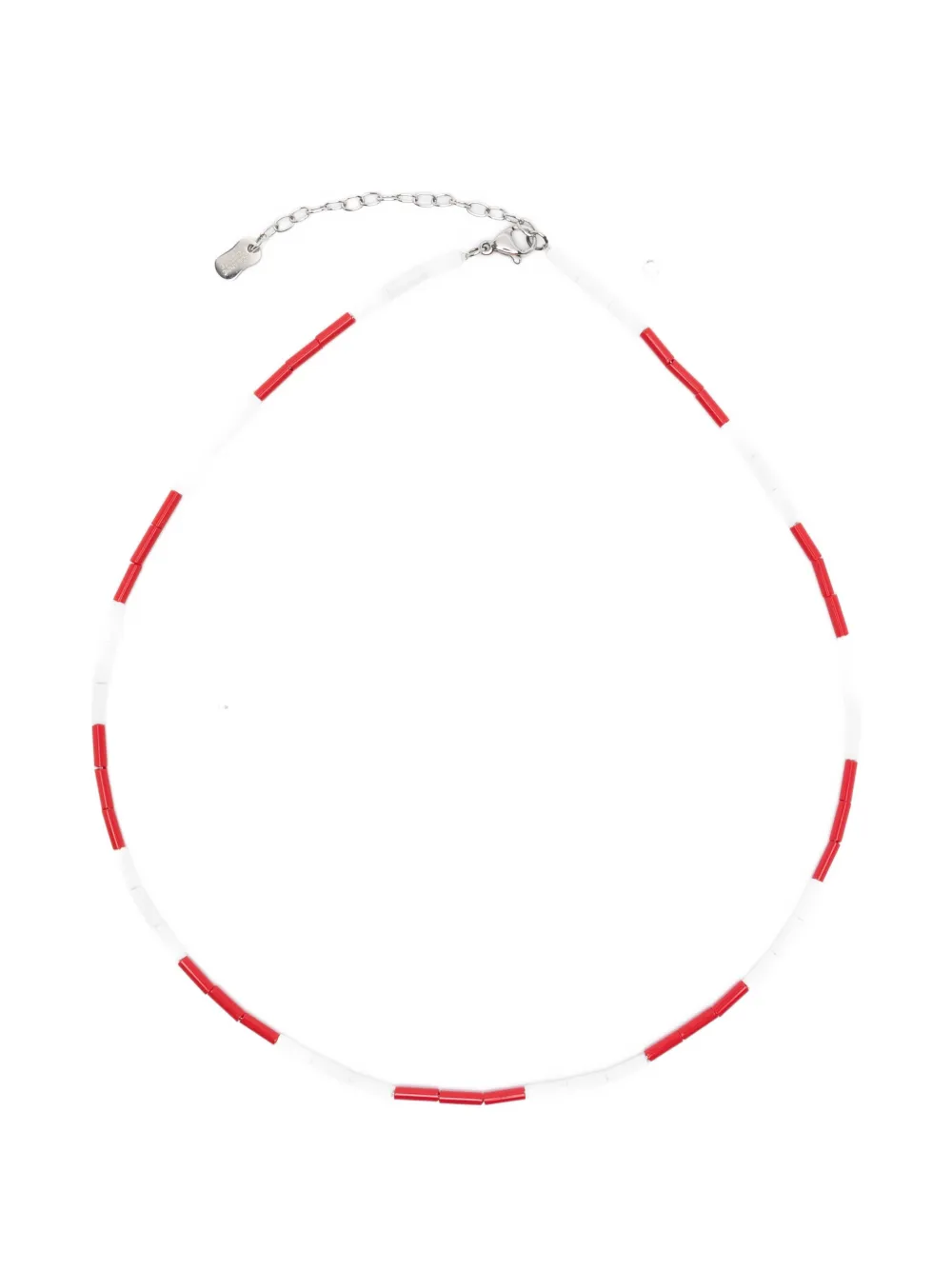 COLLANINE COLORATE color-block beaded necklace - Bianco