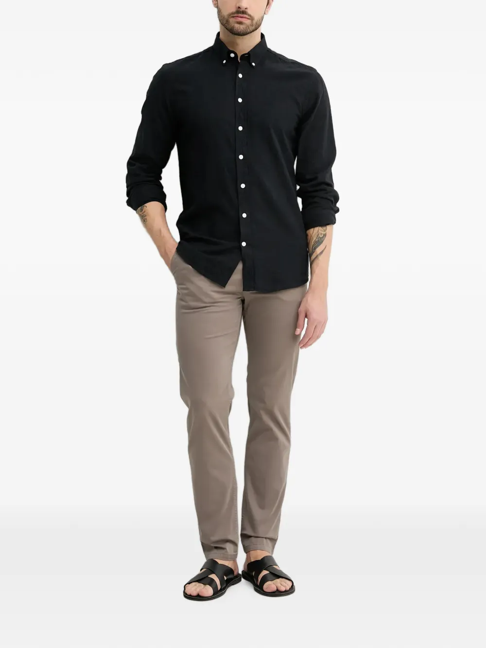 Lindbergh Button-down overhemd Zwart