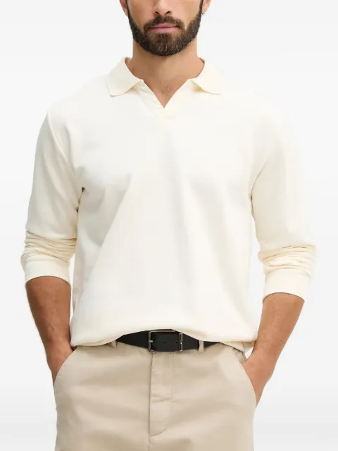 Lindbergh long-sleeve polo-collar sweatshirt