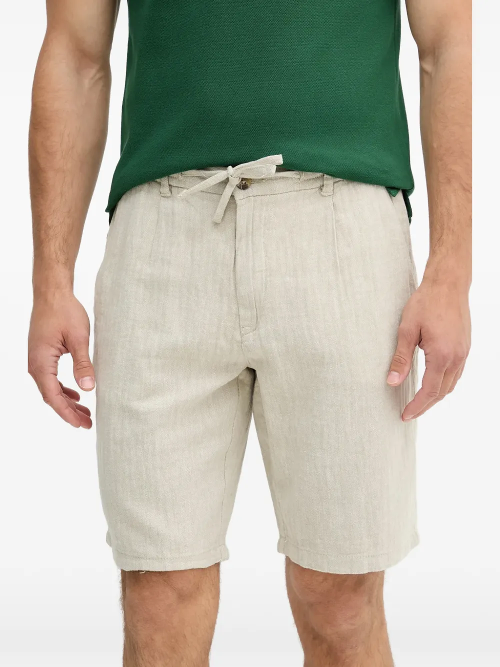 Lindbergh Shorts met trekkoord Beige