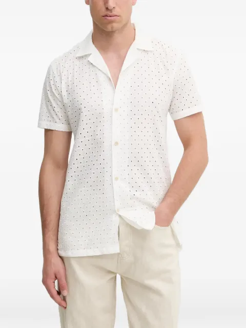 Lindbergh broderie-anglaise short-sleeve shirt
