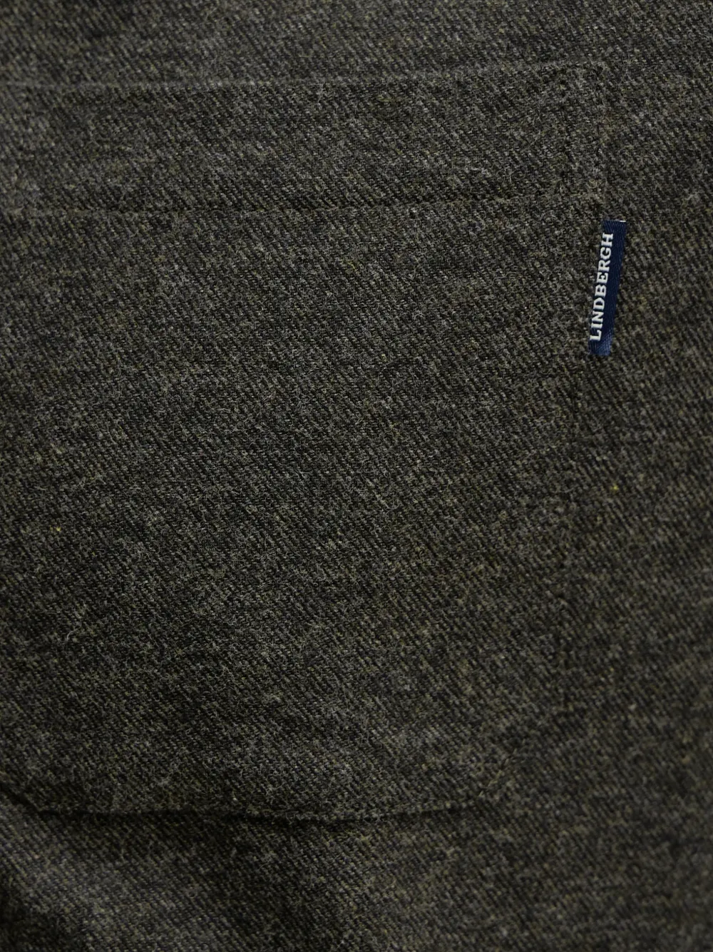 Lindbergh Button-down oervhemd met borstzak Groen