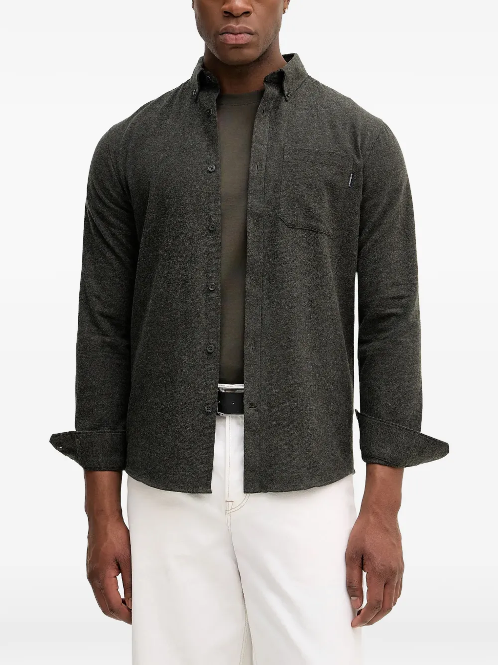 Lindbergh button-down chest-pocket shirt