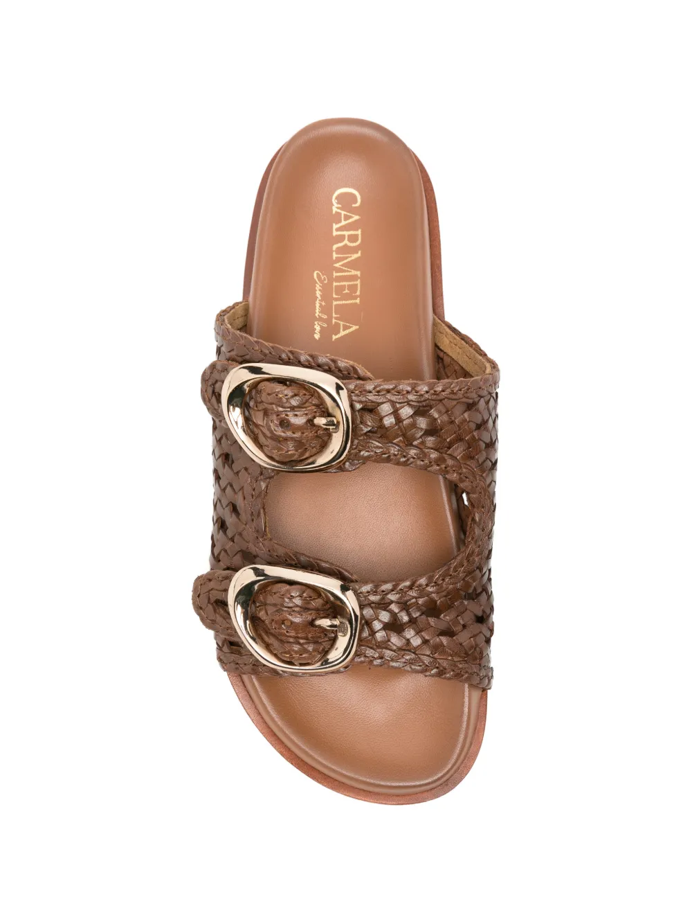 Carmela Geweven leren sandalen Bruin