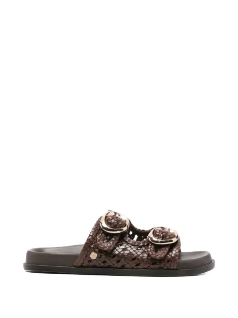 Carmela woven buckle-fastening sandals