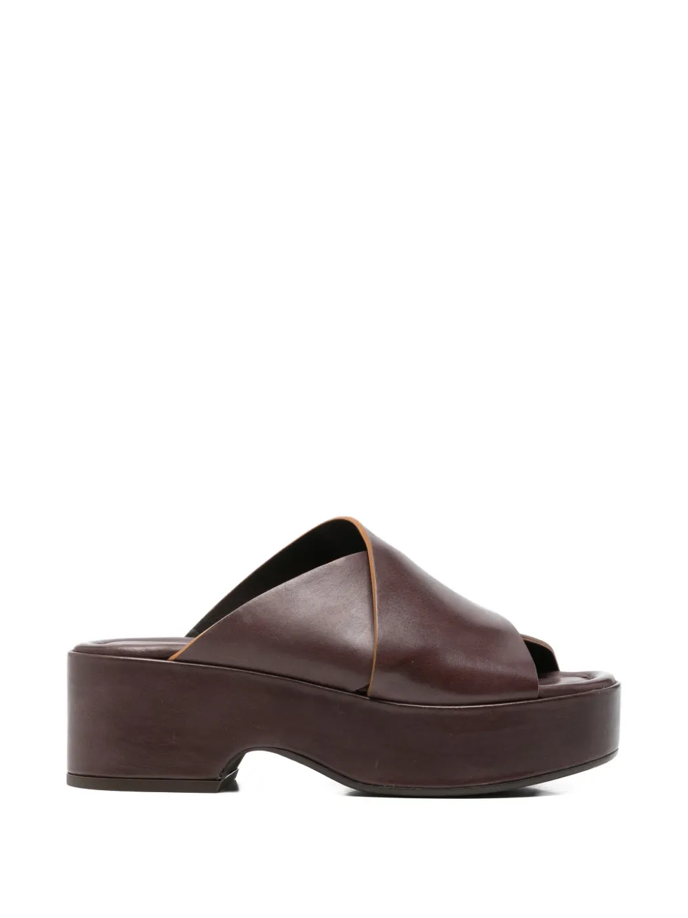 Curiositè crossover-strap platform sandals Bruin